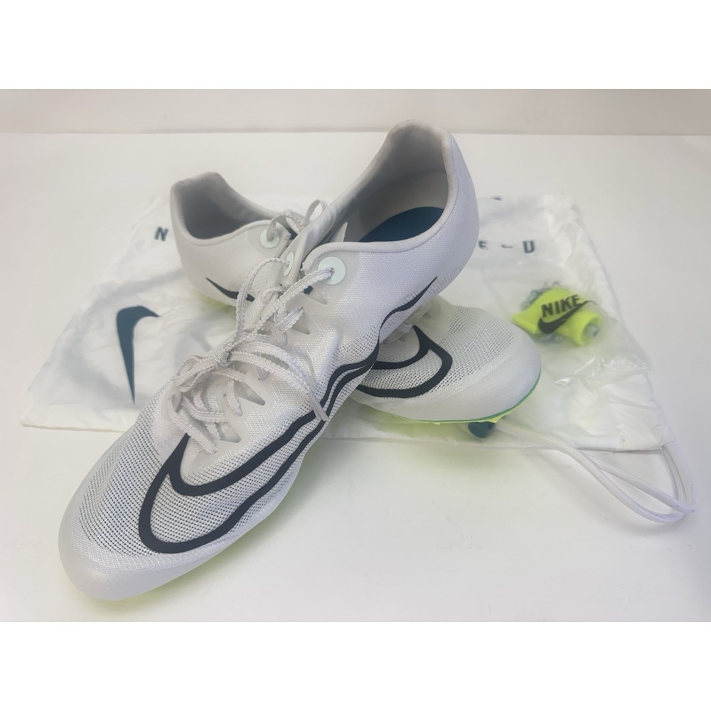 NEW Nike Zoom Ja Fly 4‎ Track Sprinting Track Spikes White Electric Algae Sz 13